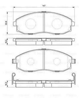 Комплект гальмівних колодок BOSCH 0986424670