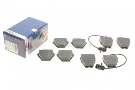Колодки тормозные (передние) Audi 100/A6/A8 91-02 (с датчиком) BOSCH 0 986 424 689