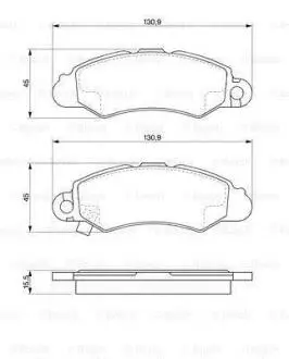 Комплект гальмівних колодок BOSCH 0986424804
