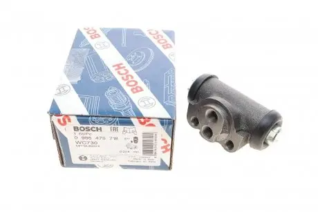 Цилиндр тормозной (задний) Mitsubishi L300 81-06/Pajero 82-06 (d=20.6mm) BOSCH 0 986 475 718