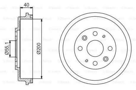 Барабан гальмівний BOSCH 0 986 477 191