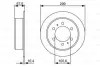 Диск гальмівний задн Лів/Прав DAEWOO KORANDO, MUSSO SSANGYONG KORANDO, MUSSO, REXTON / REXTON II 2.0-3.2 10.95- BOSCH 0986478999 (фото 1)