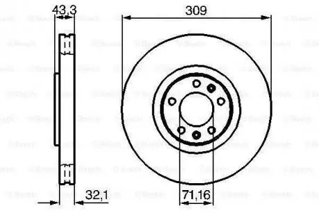 Диск гальмівний BOSCH 0 986 479 027