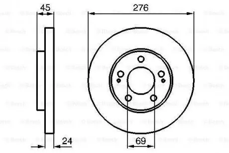 Диск гальмівний BOSCH 0 986 479 035