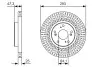 Диск тормозной (передний) Honda Civic IX 12-(293x25) BOSCH 0 986 479 B02 (фото 9)