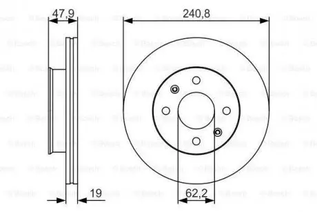 Диск гальмівний PR2 - заміна на 0986479206 BOSCH 0986479S18 (фото 1)