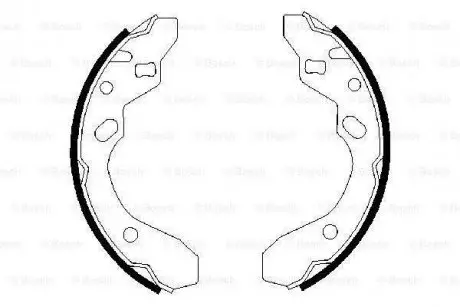 Колодки гальмівні барабан MAZDA 323 \'\'>>00 BOSCH 0986487417