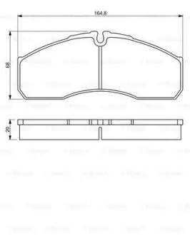 ТОРМОЗНЫЕ КОЛОДКИ, ДИСКОВЫЕ BOSCH 0 986 494 266