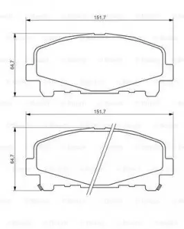 Колодки гальмівні дискові HONDA Accord 2,2D-2,4 08- BOSCH 0986494382