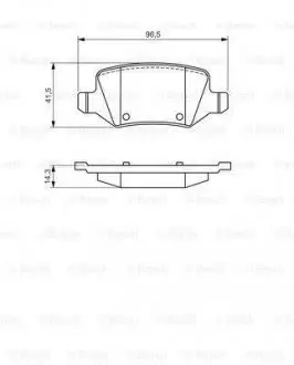 Колодки гальмівні дискові MERCEDES A(W168,W169)/B(W245)/Vaneo "R "98>> BOSCH 0 986 494 569 (фото 1)