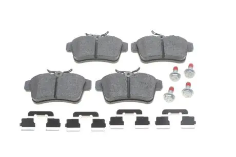 Колодки тормозные (задние) Citroen C4 09-/DS4/DS5 11-15/Peugeot 308/508/3008/5008 09-18 (с прижимной пластиной) BOSCH 0986494640