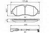 Колодки гальмівні (передні) Ford Tourneo Custom/Transit Custom/Transit V363 12- (+датчики) (спарка) BOSCH 0986494845 (фото 1)