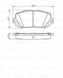 Колодки гальмівні дискові TOYOTA Yaris/Prius \&#039;\&#039;F &quot;06&gt;&gt; PR2 BOSCH 0986495109 (фото 1)