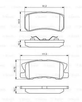 Колодки тормозные MITSUBISHI Grandis/Montero/Pajero/Shogun BOSCH 0 986 495 357