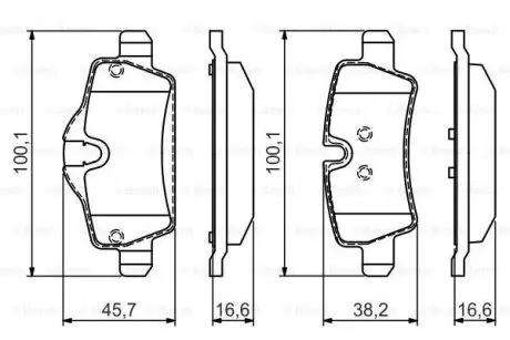 Колодки гальмівні дискові - заміна на 0986495400 BOSCH 0986495427 (фото 1)