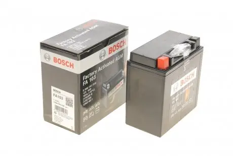 Акумуляторна батарея 9Ah/100A (135x75x139/+L/B0) (AGM) Factory Activated AGM BOSCH 0 986 FA1 030
