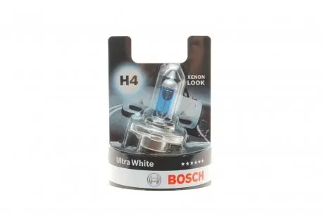 Автолампа H4 12V 60/55W P43t (Ultra White BL) Xenon look BOSCH 1 987 301 152