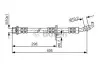 Гальмівний шланг 495mm LEXUS/TOYOTA ES300/RX300/Avalon/Camry \&#039;\&#039;2,0-3,0 \&#039;\&#039;91-05 BOSCH 1987476963 (фото 1)