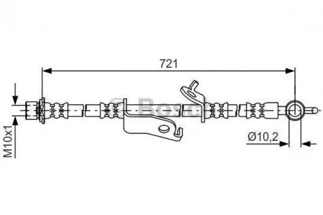 Шланг гальмівний BOSCH 1 987 481 636