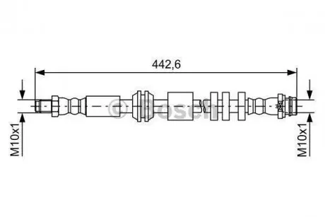 Шланг гальмівний BOSCH 1 987 481 732