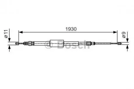 Трос ручного гальма BOSCH 1 987 482 011