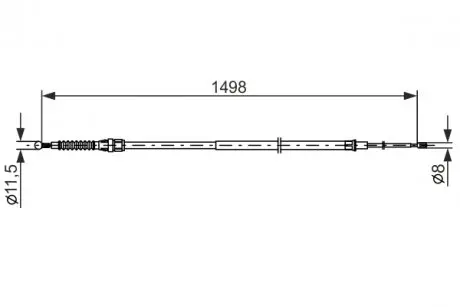 Трос ручного гальма BOSCH 1987482789