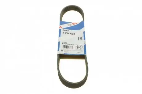 Ремень генератора поликлиновый Citroen Jumper/Fiat Ducato/Peugeot Boxer 2.0 94- (6PK698) BOSCH 1 987 946 034