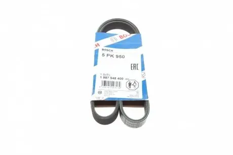Ремень генератора Audi A6 5.0 08-10/BMW 3 (E46) 1.6/1.8i 98-02/Suzuki Jimny 1.5 18- (5PK950) BOSCH 1 987 948 400