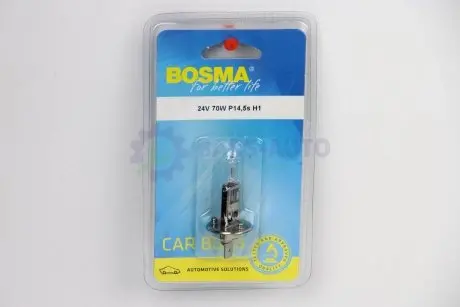 Автолампа H1 24V 70W P14,5S BLISTER Bosma 0324B