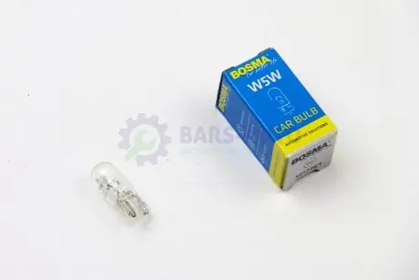 Автолампа T10 12V 5W W5W в коробці 1шт Bosma 1949S