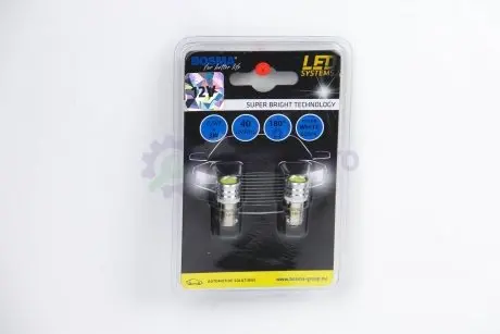 Автолампа BA9S LED 12V 1xSMD 7080 LEDWHITE (2 шт) Bosma 3154