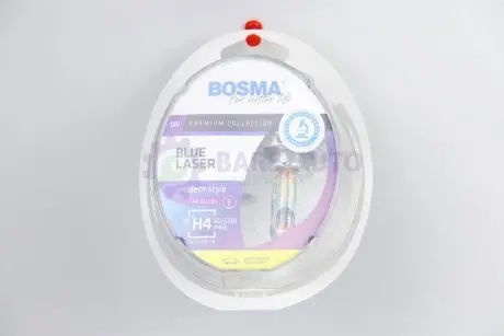 Автолампа H4 BLUE LASER 12V 60/55W P43T Упаковка 2шт Bosma 3684