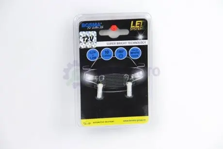 Автолампа T05 LED 12V 1xSMD 3528 LED WHITE (2 шт) Bosma 3932