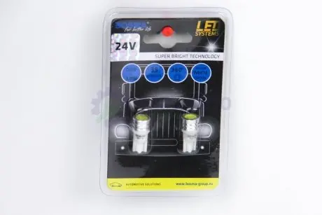 Автолампа T10 LED 24V 1XSMD 7080 LED WHITE (2 шт) Bosma 4007