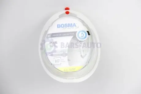 Автолампа H7 PLUS 50% 12V 55W PX26D Упаковка 2шт Bosma 4063