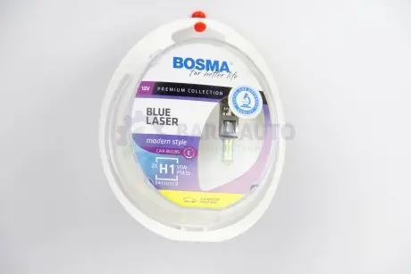 Автолампа H1 BLUE LASER 12V 55W P14,5S Упаковка 2шт Bosma 5633