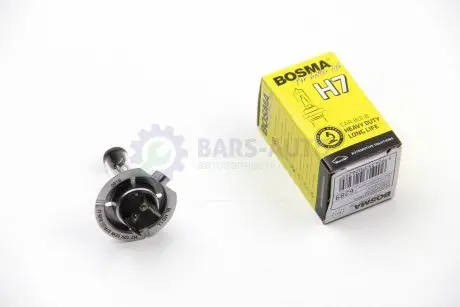 Автолампа H7 12V 55W PX26D LONG LIFE HEAVY DUTY Bosma 6289
