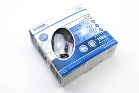 Автолампа HB3 LED 12/24V 9005 4000 Lm WHITE 6000K CANBUS (2 шт) Bosma 6438