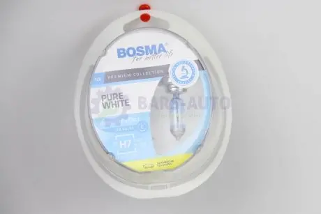 Автолампа H7 PURE WHITE 12V 55W PX26D Упаковка 2шт Bosma 8894