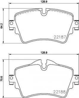 Комплект гальмівних колодок з 4 шт. дисків BREMBO P06092