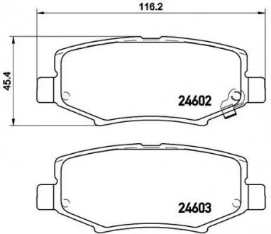 Колодки тормозные дисковые BREMBO P18024