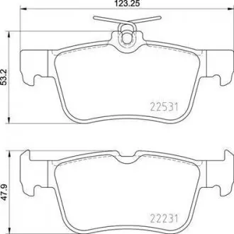 Комплект гальмівних колодок з 4 шт. дисків BREMBO P24175