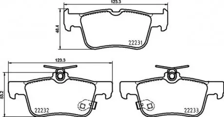 Гальмівні колодки, дискові BREMBO P24217