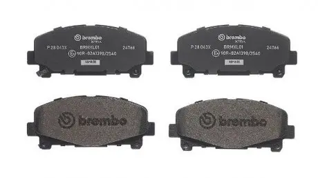 Комплект гальмівних колодок з 4 шт. дисків BREMBO P28043X