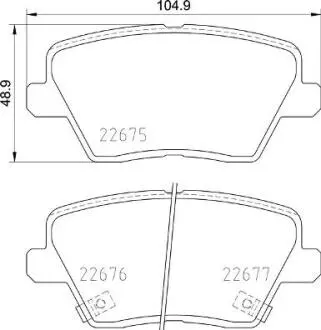 Гальмівні колодки, дискові BREMBO P30109 (фото 1)