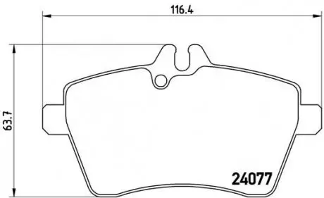 Комплект тормозных колодок из 4 шт. дисков BREMBO P50056