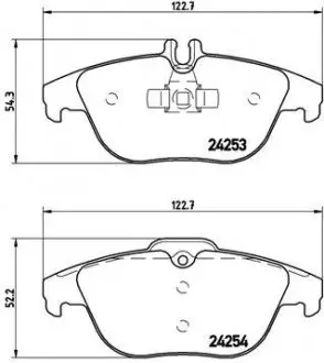 Колодки тормозные дисковые (комплект 4 шт) BREMBO P50068