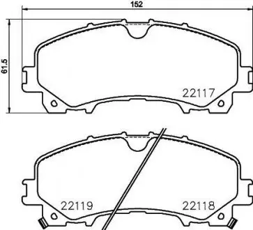 Колодки тормозные дисковые (комплект 4 шт) BREMBO P56106