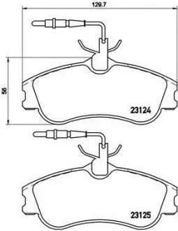 Комплект гальмівних колодок з 4 шт. дисків BREMBO P61060