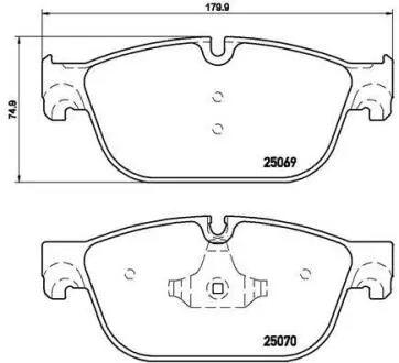 Фото гальмівні колодки, дискові BREMBO P61115 Гальмівні колодки, дискові BREMBO P61115